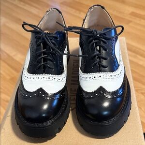 Steve Madden Two-Tone Black and White Brogues
